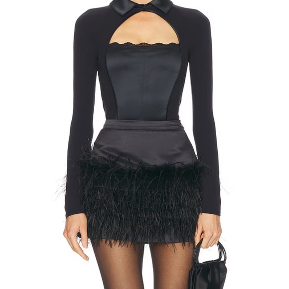 LoveShackFancy Viviette Skirt in Black size 2 - Picture 1 of 8